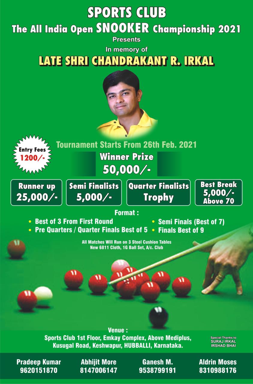 CSI Sports Club All India Open Snooker Championship 2021